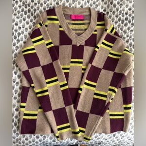 THE ELDER STATESMAN Jacquard-knit cashmere sweater